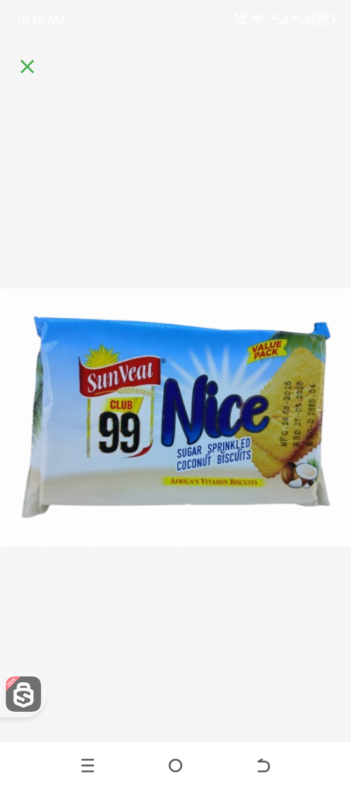 SunVeat Nice Sugar Sprinkled Coconut    Biscuits 240gr