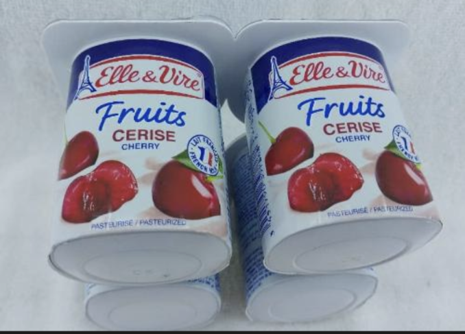 Elle&vire Fruit yogurt cherry 4*125gr