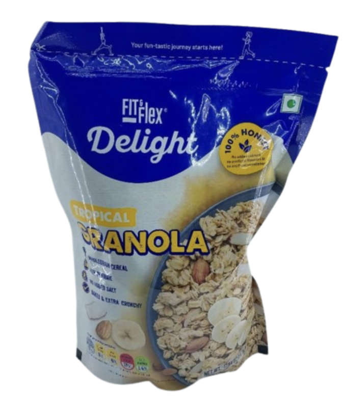 Fix& Flex Delight 100% honest tropical granola Zero cholesterol naturally 500gr