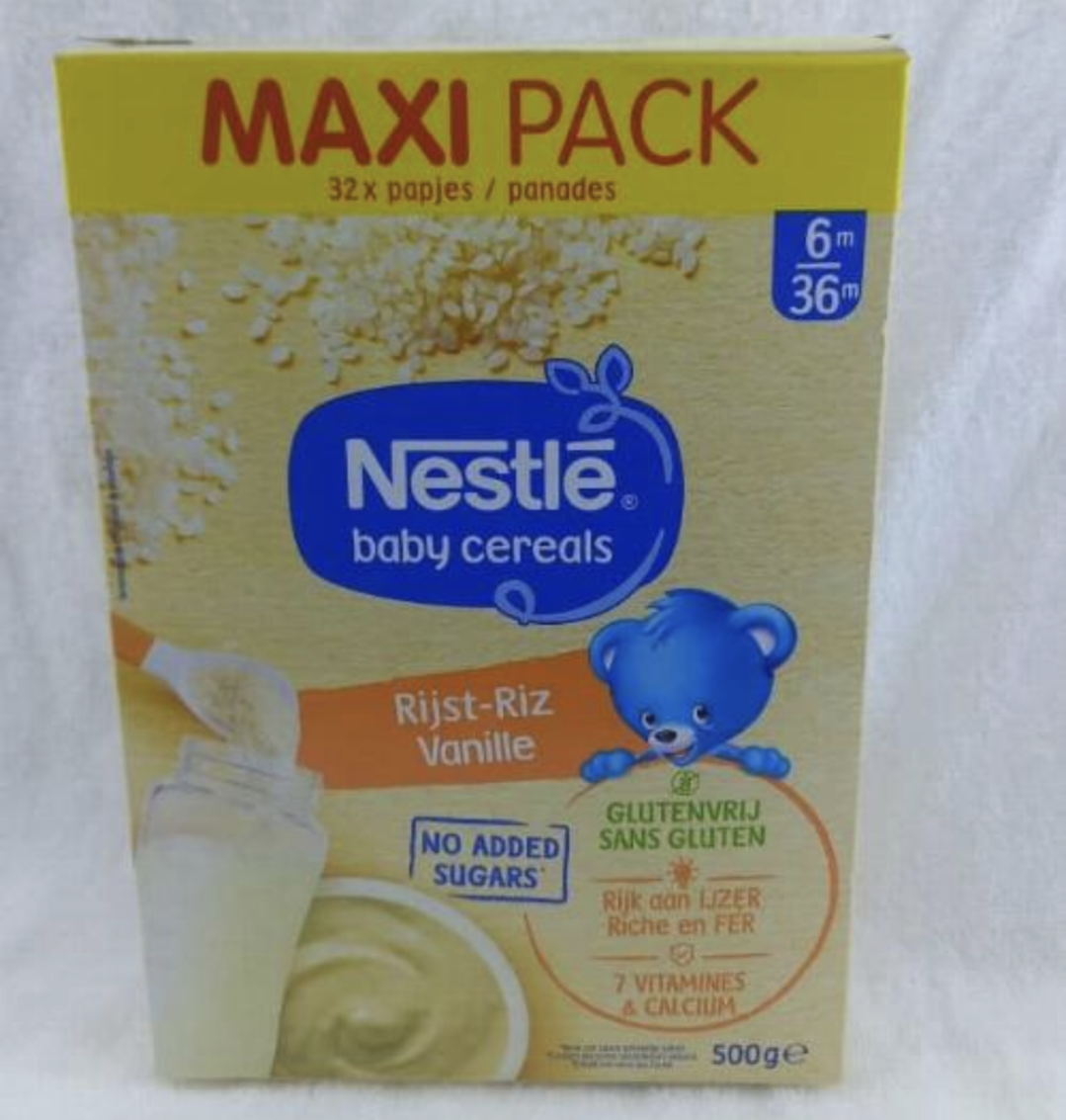 Nestle Baby cereal Riz vanilla sans gluten 6-36month 500gr