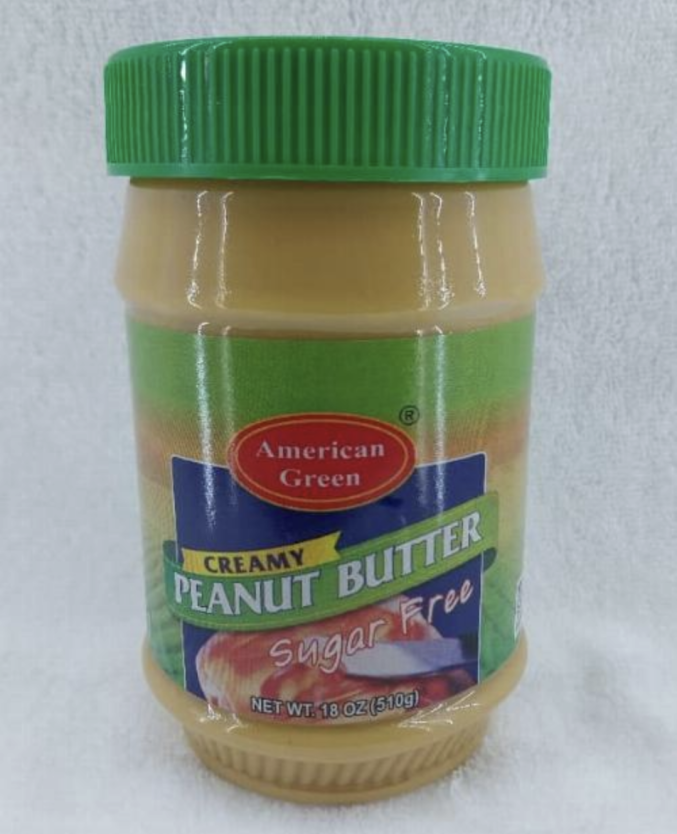 American Green Creamy peanut Butter Suger Free 510gr