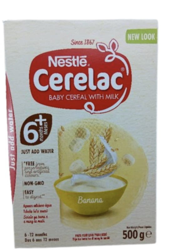 Nestle cerelac baby cereal with banana 6+months 500gr