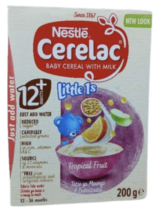 Nestle cerelac baby cereal with milk tropical 12+months 200gr
