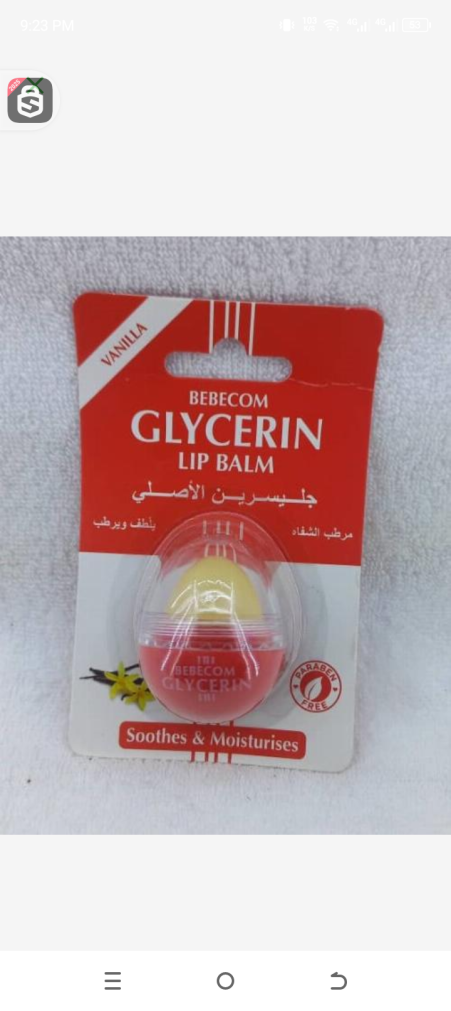 Vanilla bebecom gliceryne lip balm 10gr