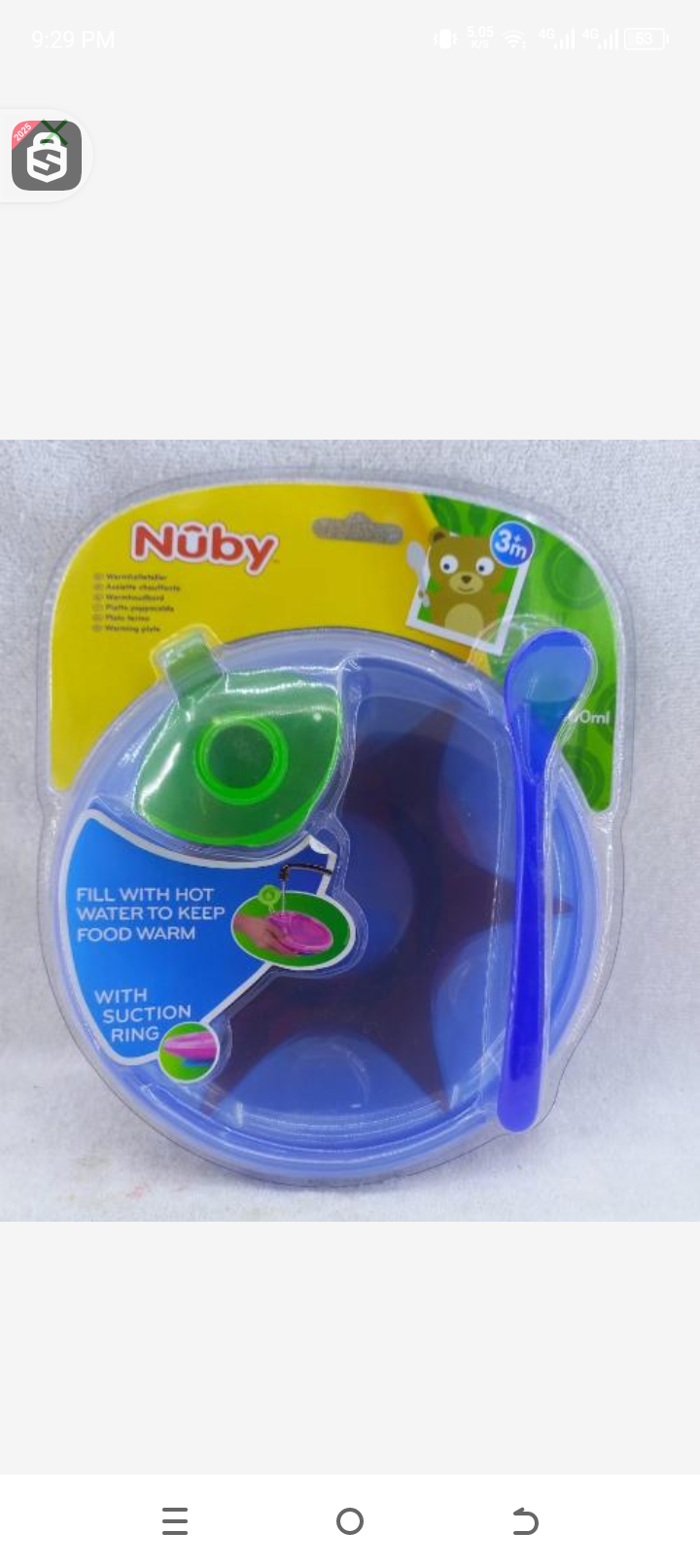 Nuby warming plate 3m+270ml