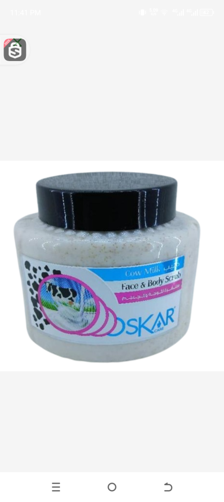Oscar cow milk face and body  scrub 500ml