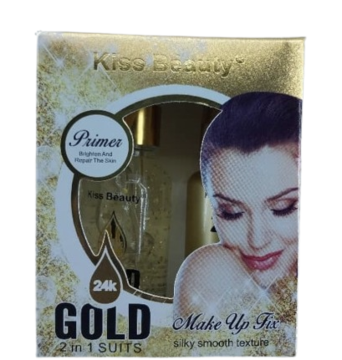 Kiss beauty primer 24k Gold make up Fix 2in1 suit 30mL +35 mL