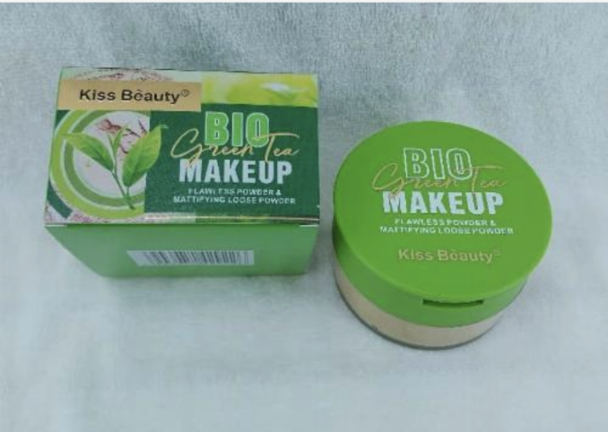 Kiss beauty Bio Green Tea Make up 2in1 powder & loose powder 12g+16g