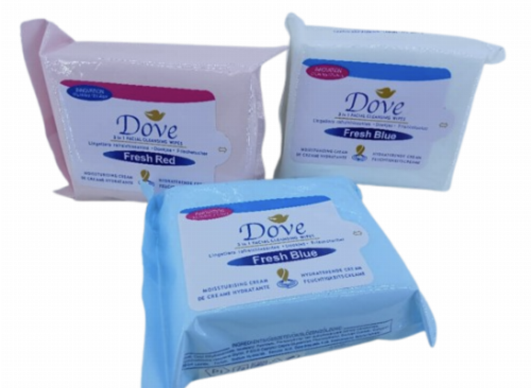 Dove 3in1 facial cleanser wipes 25 pcs