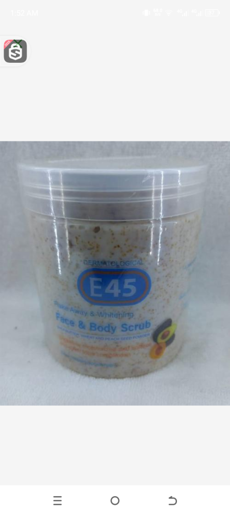 Delmatology E45 face and body scrub 520gr