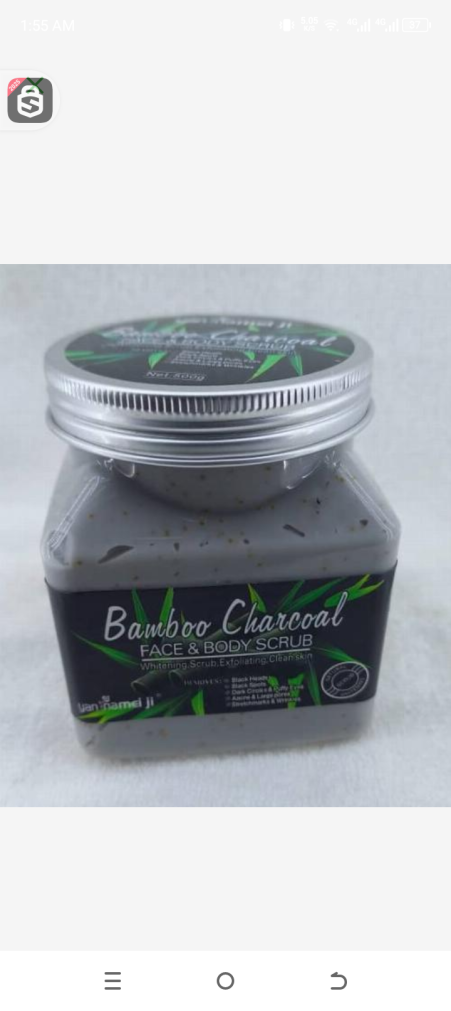 Yan Namei Ji bamboo charcoal face and body scrub 500gr