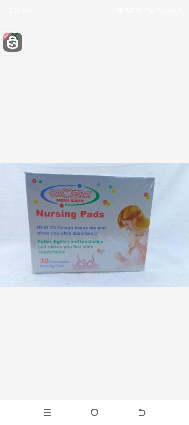 Camera nourishing pad 30 disposable nursing pads