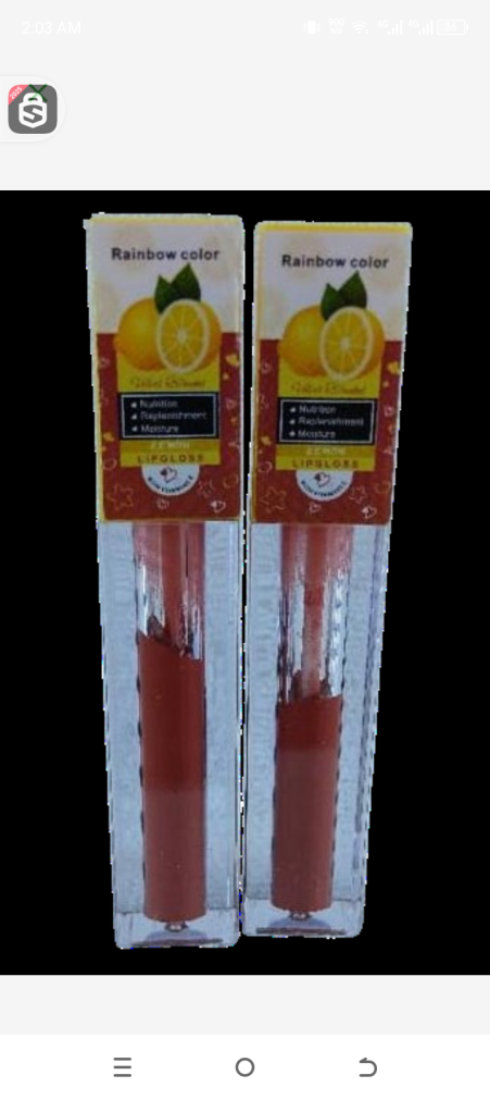 Rainbow color lemon lip gloss 08