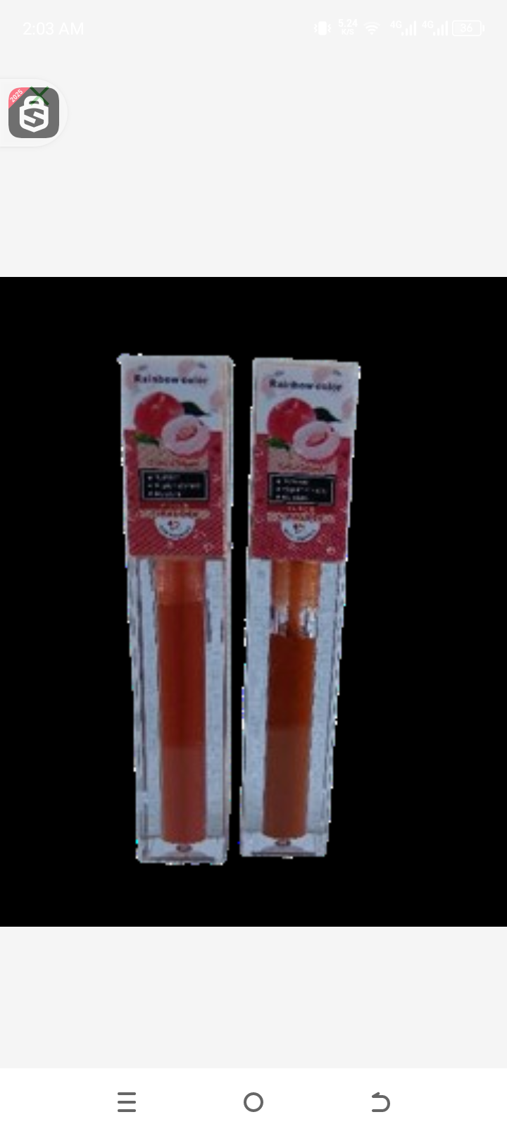 Rainbow color peach lip oil 02