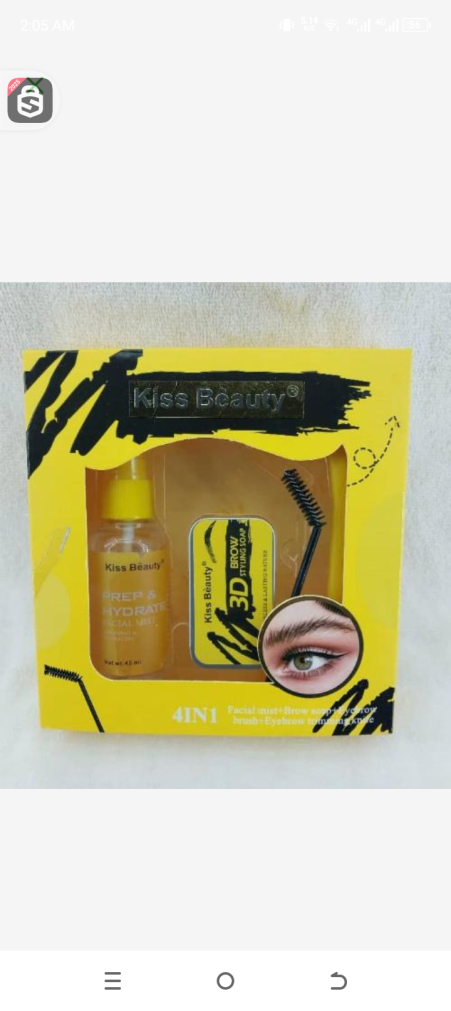 Kiss beauty 4 in 1 facial mist +brow soap eyebrow brush