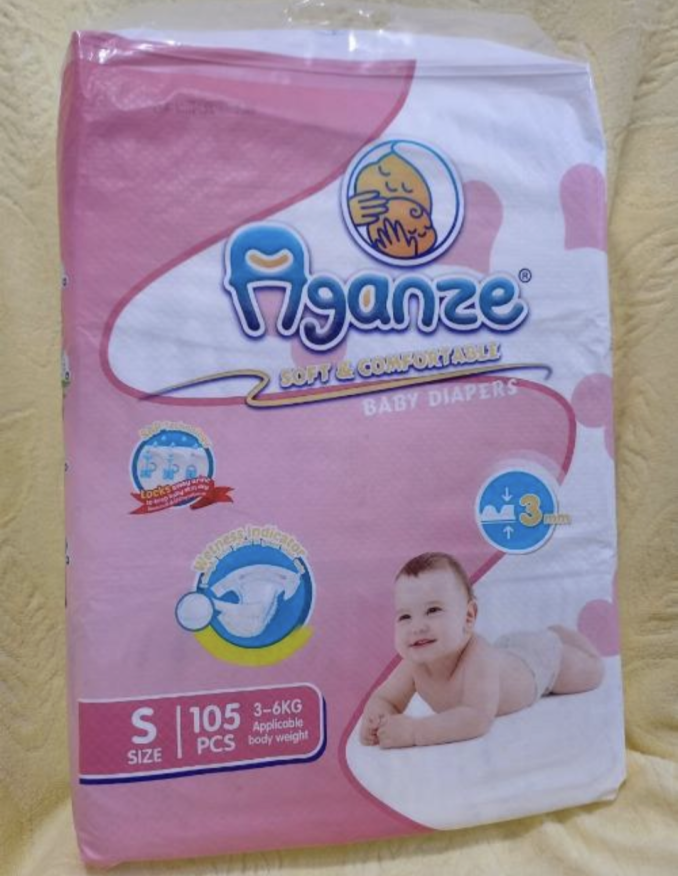 AGANZE Soft & comfortable Baby Diaper S(3-6 kg) 105 pcs