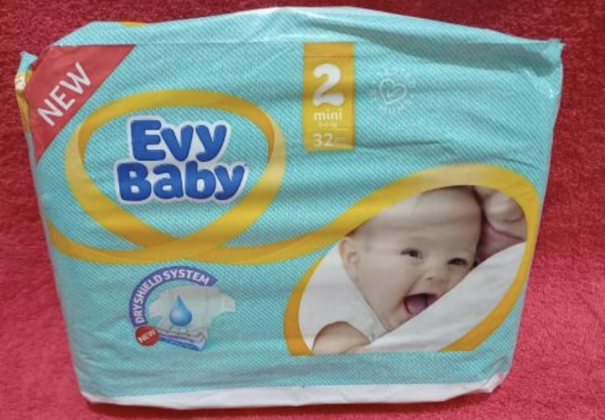 Evy Baby Diapers N2 (3-6kg) 32kg
