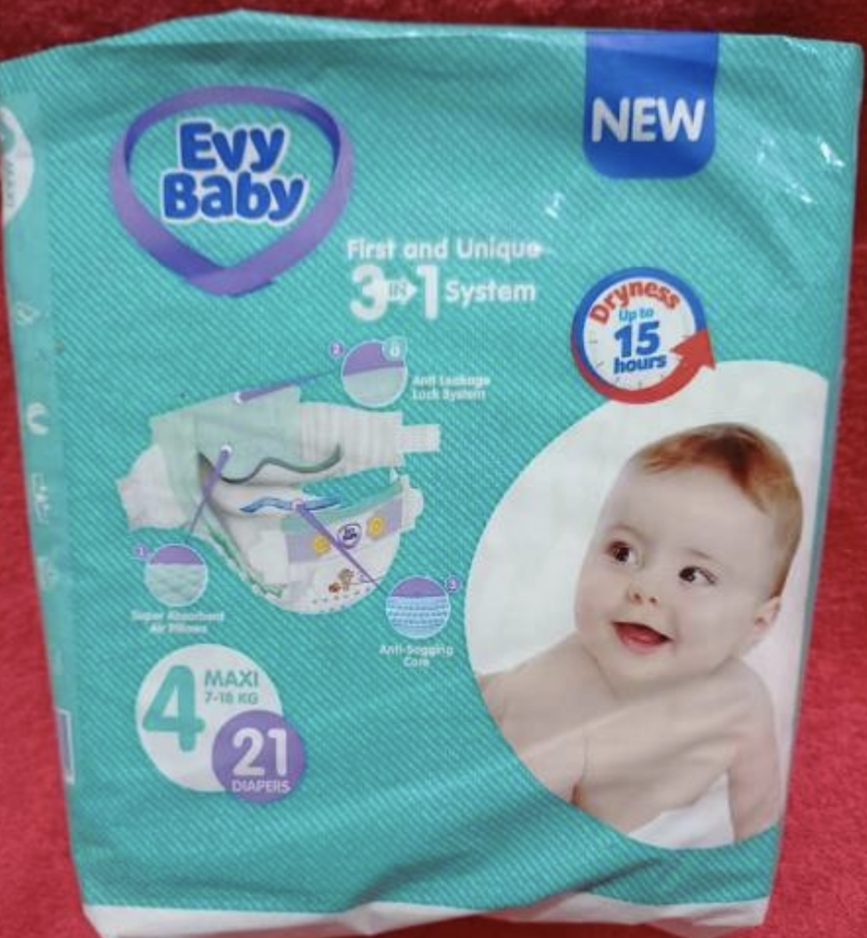 Evy Baby Diapers N4(7-18kg)