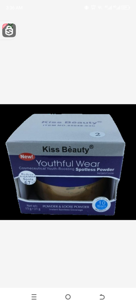 Kiss beauty youthful wear spotless powder
