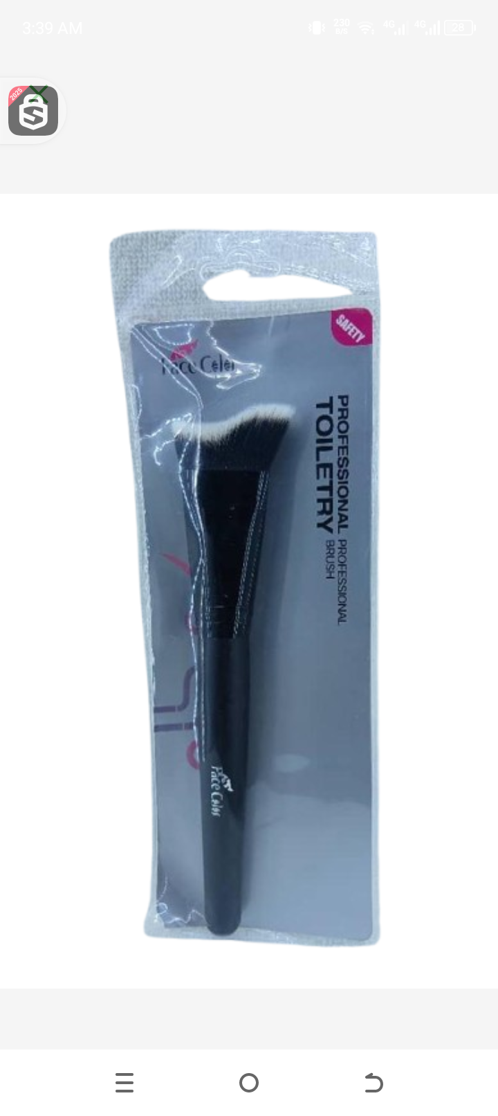 Toiletry face color brush