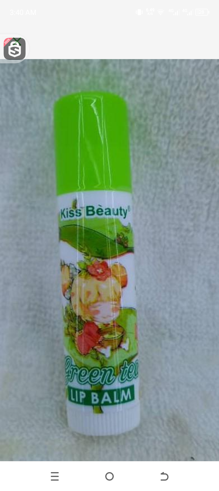 Kiss beauty green tea lip balm