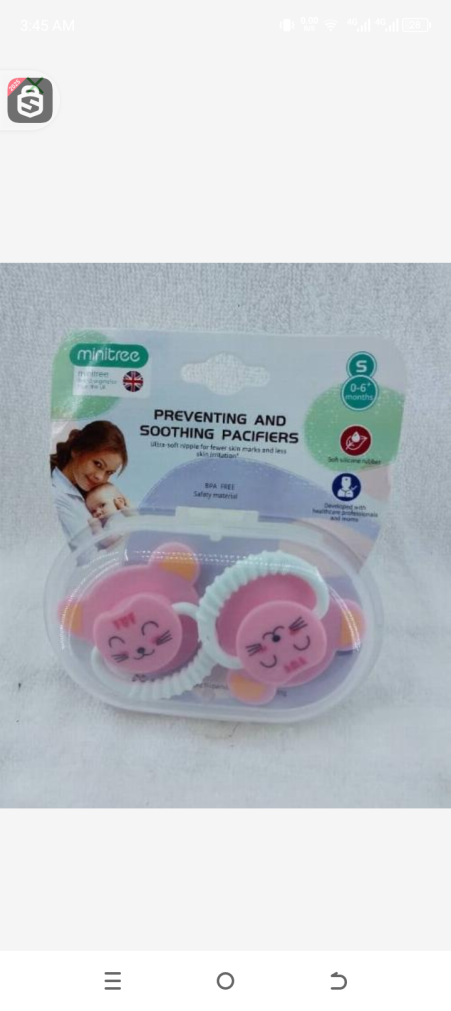 Preventing and soothing  pacifier