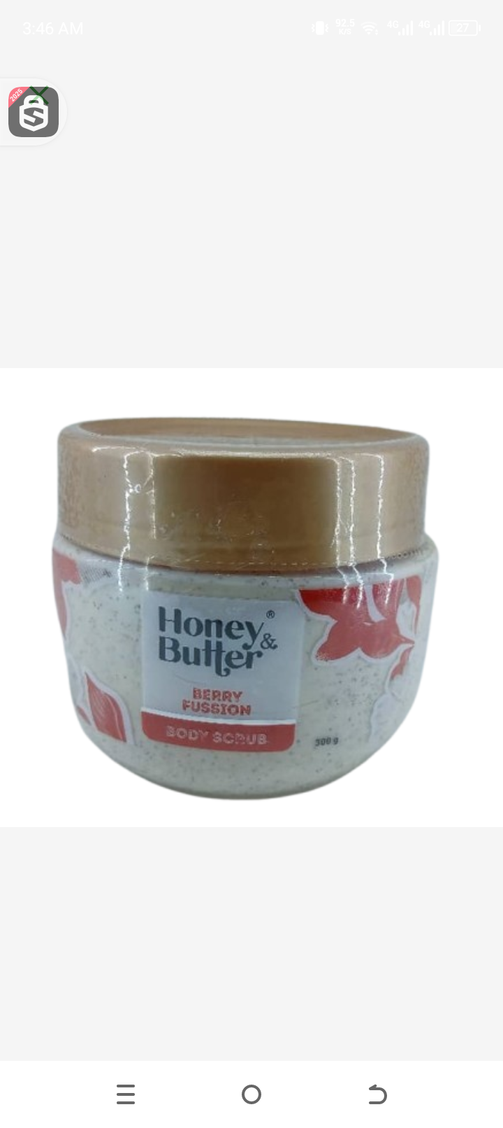 Honey and butter berry body scrub 300gr
