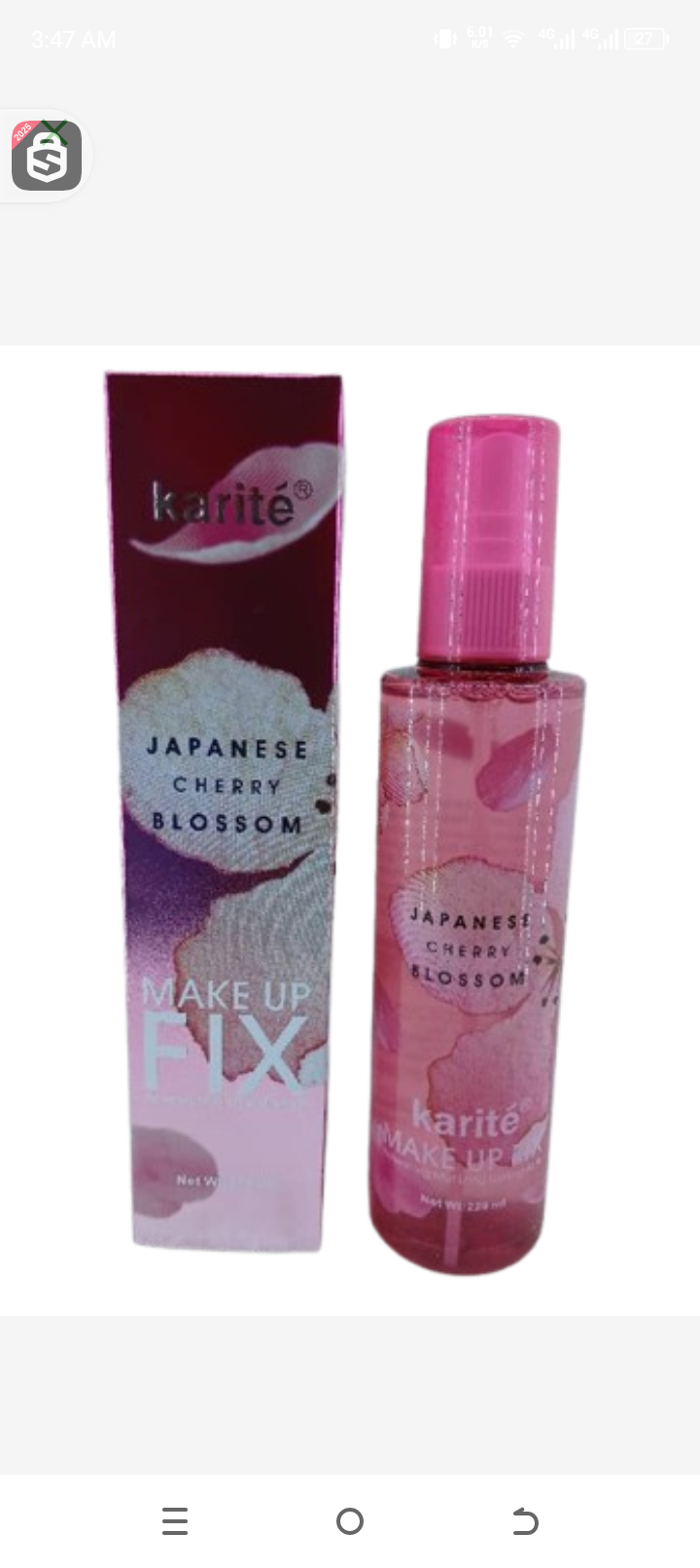 Karite japanese cherry blossom makeup fix 220ml