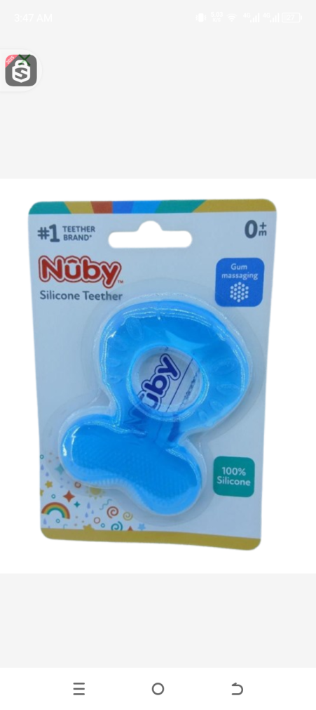 Nuby 100% silicone terther 0m+