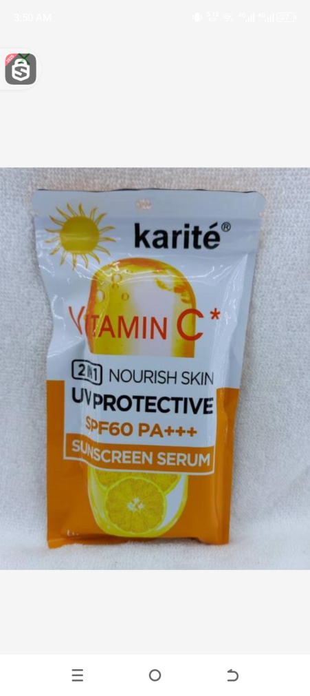 Karite vitamin c 3in 1 nourishing skin sunscreen serum 60ml