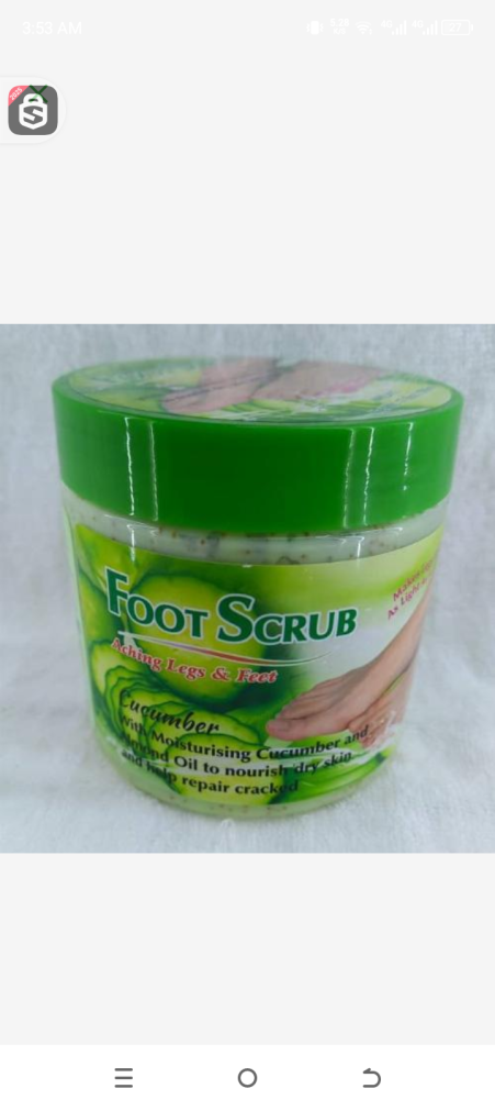 Foot scrub aching legs and feet cucumber 500ml