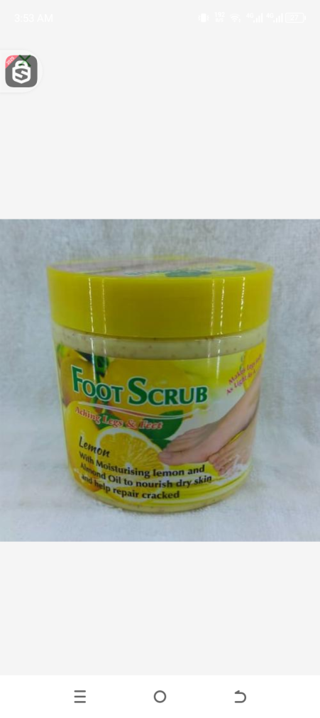 Foot scrub aching legs and feet lemon 500ml