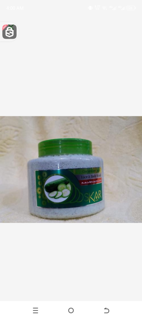 Oskar cucumber face and body scrub 500ml
