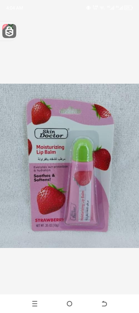 Skin doctor moisturizing lip balm strawberry 10gr