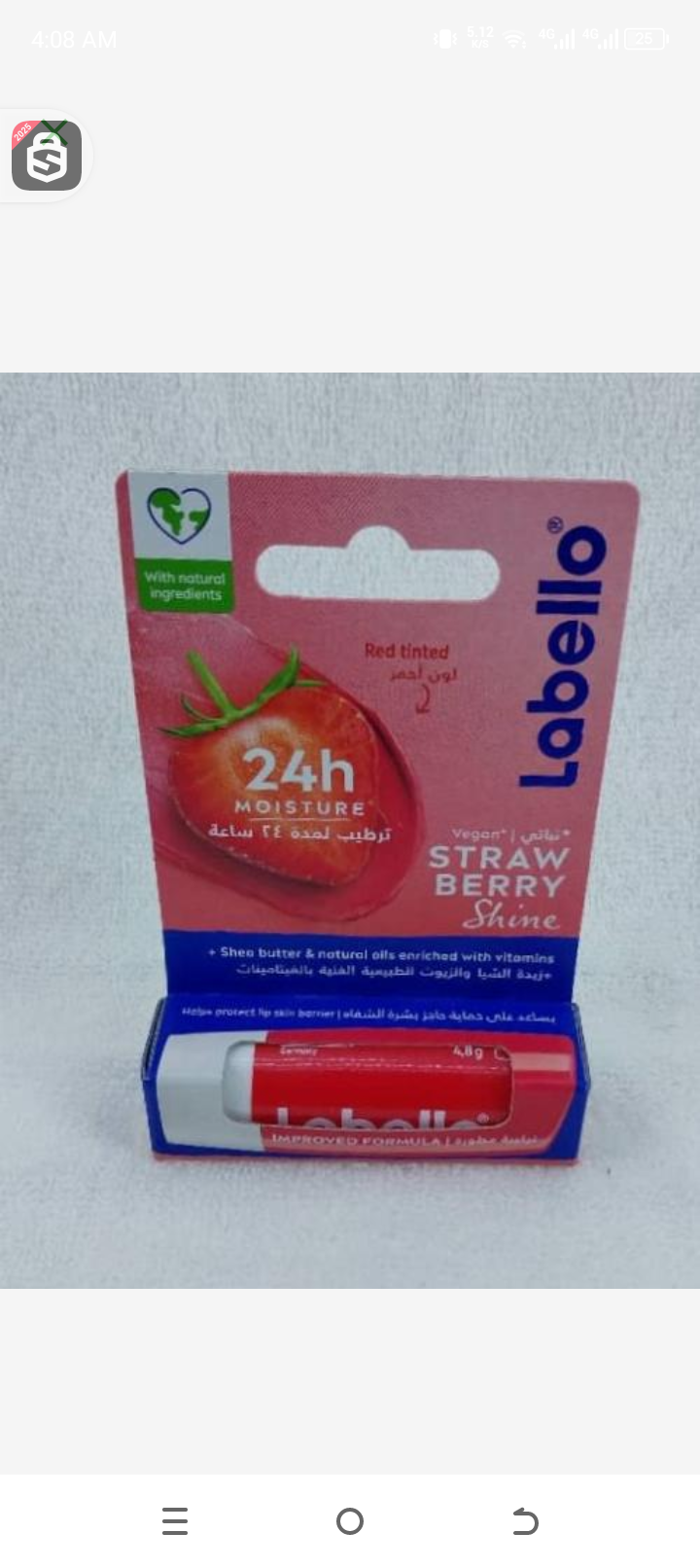 Labello 24moisture strawberry shine 4.,8gr