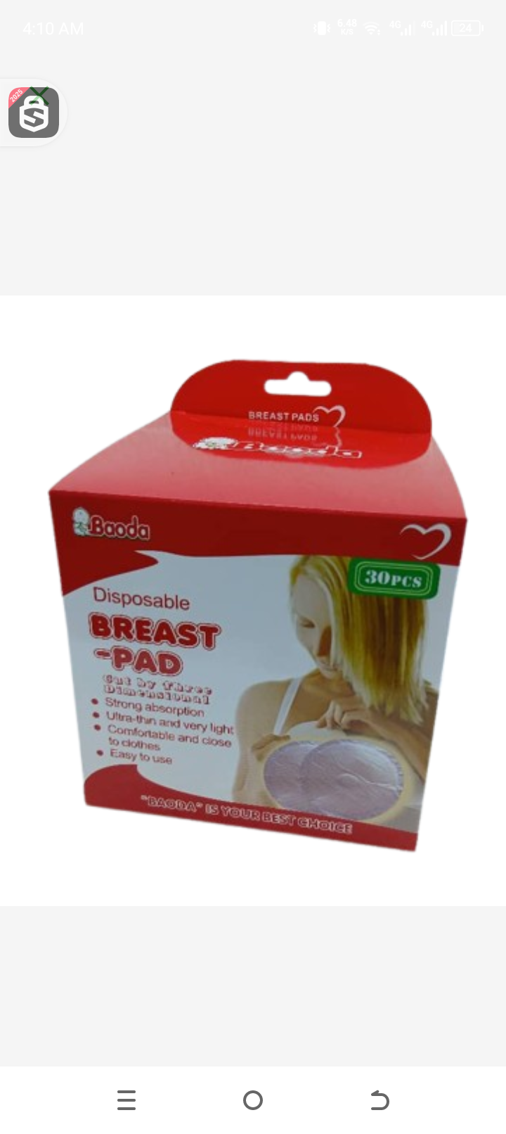 Baoda disposable breast pads 30gr