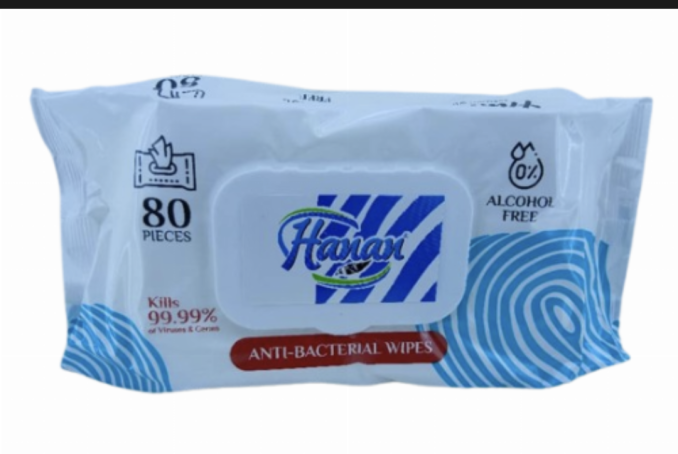 Hanan Anti-bacterial wipes kills 99.99% of virus & germs 80 pcs