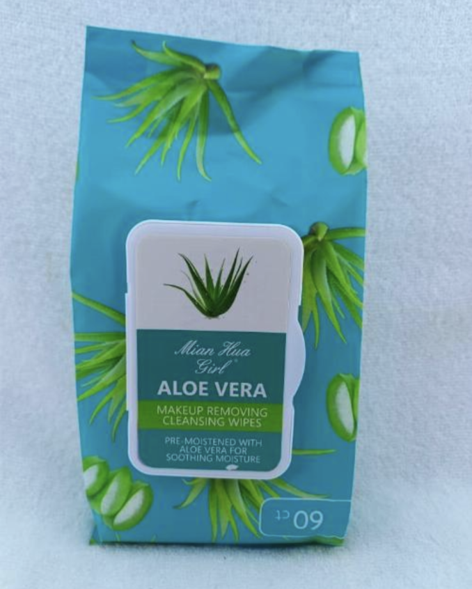 Mian Hua girl ALOE VERA Make Up Removing Wipes 60pcs