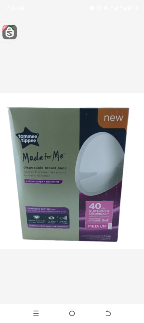 Disposable breast pads 40pcs medium