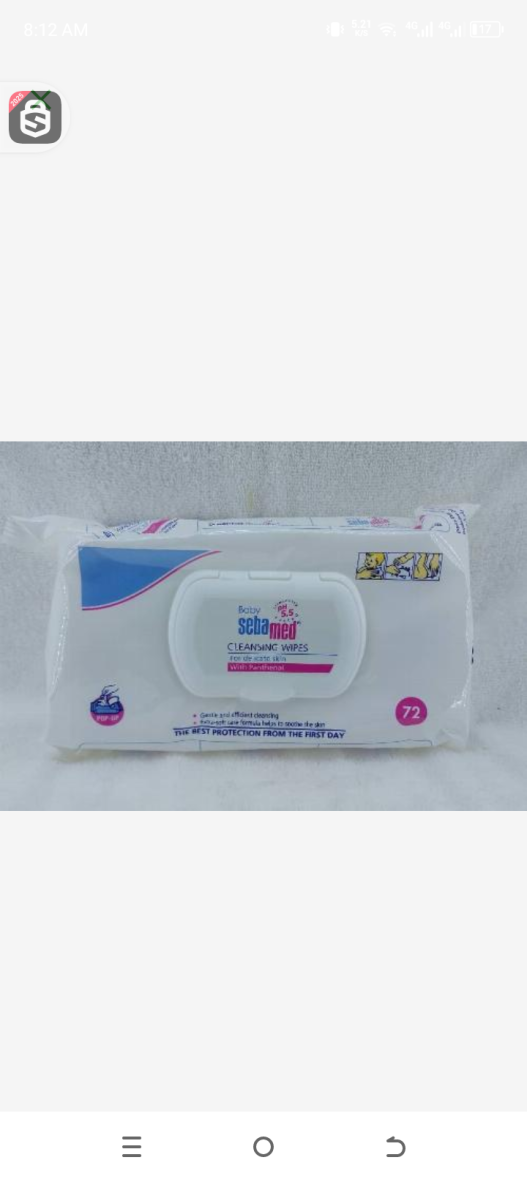 Baby seba med cleansing wipes 72 pcs