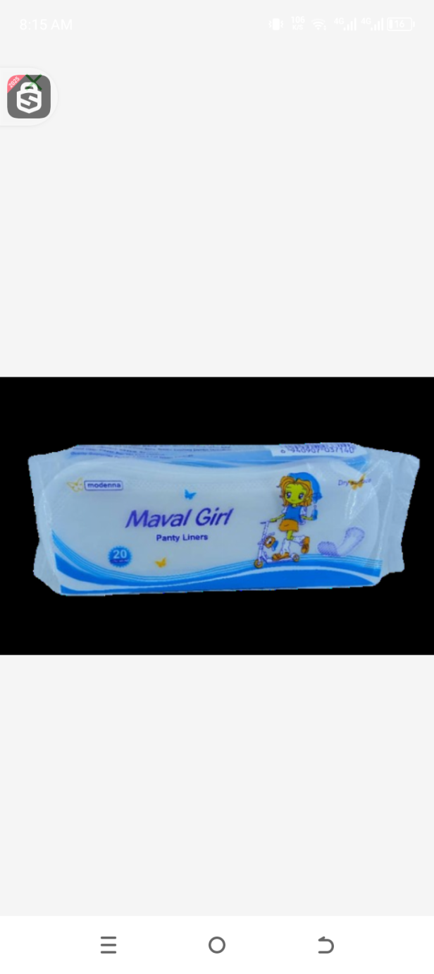 Maval girl panty liner 20 pads
