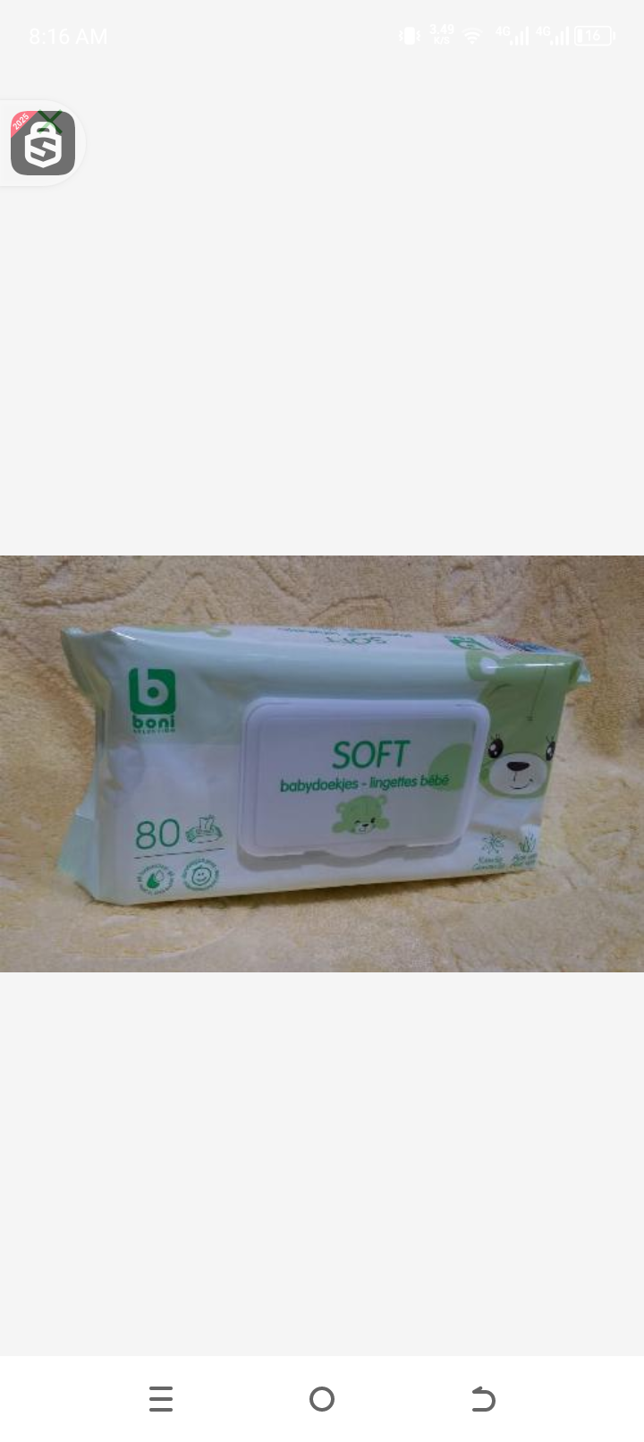 Boni soft wipes 80pcs