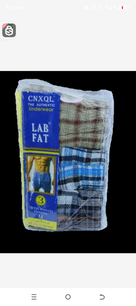 Cnxql underwear lab fat 3men woven boxers  m
