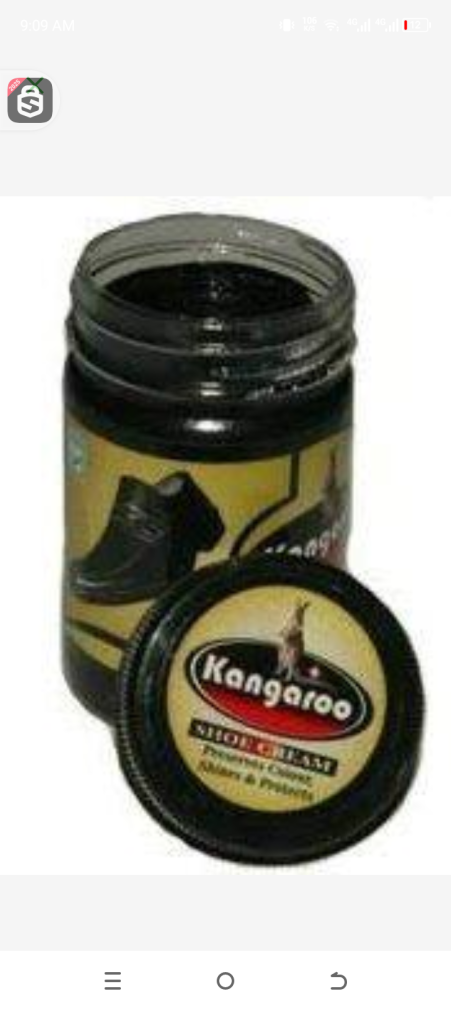 Kangaroo black shoe cream 65ml