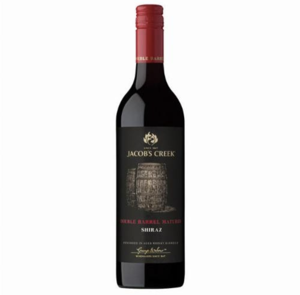 Jacob's creek double barrel Shiraz 75cl.Dry wine with 14.5%Alc