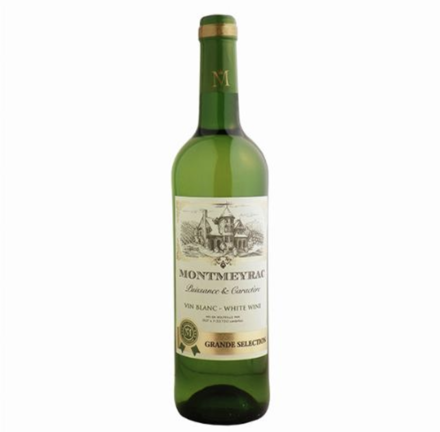 Montmeyrac white 75cl.Dry wine with 11%Alc.