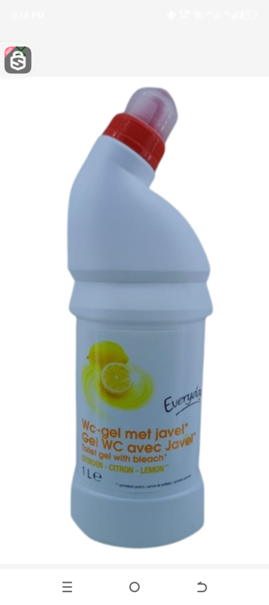 Everyday lemon toilet gel with bleach 1l