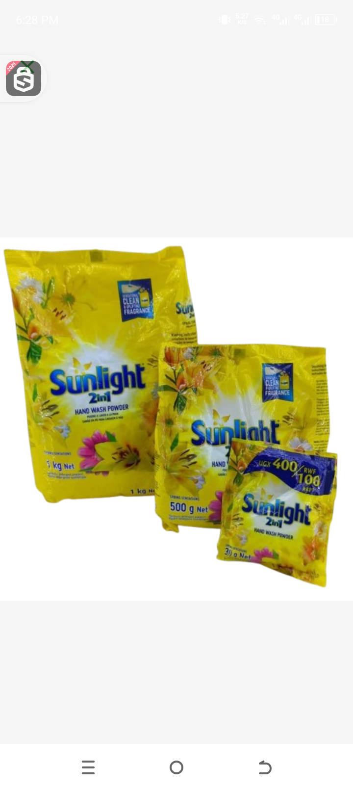 Sunlight washing powder springs sensation