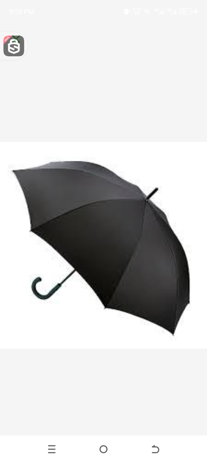 Long black umbrella