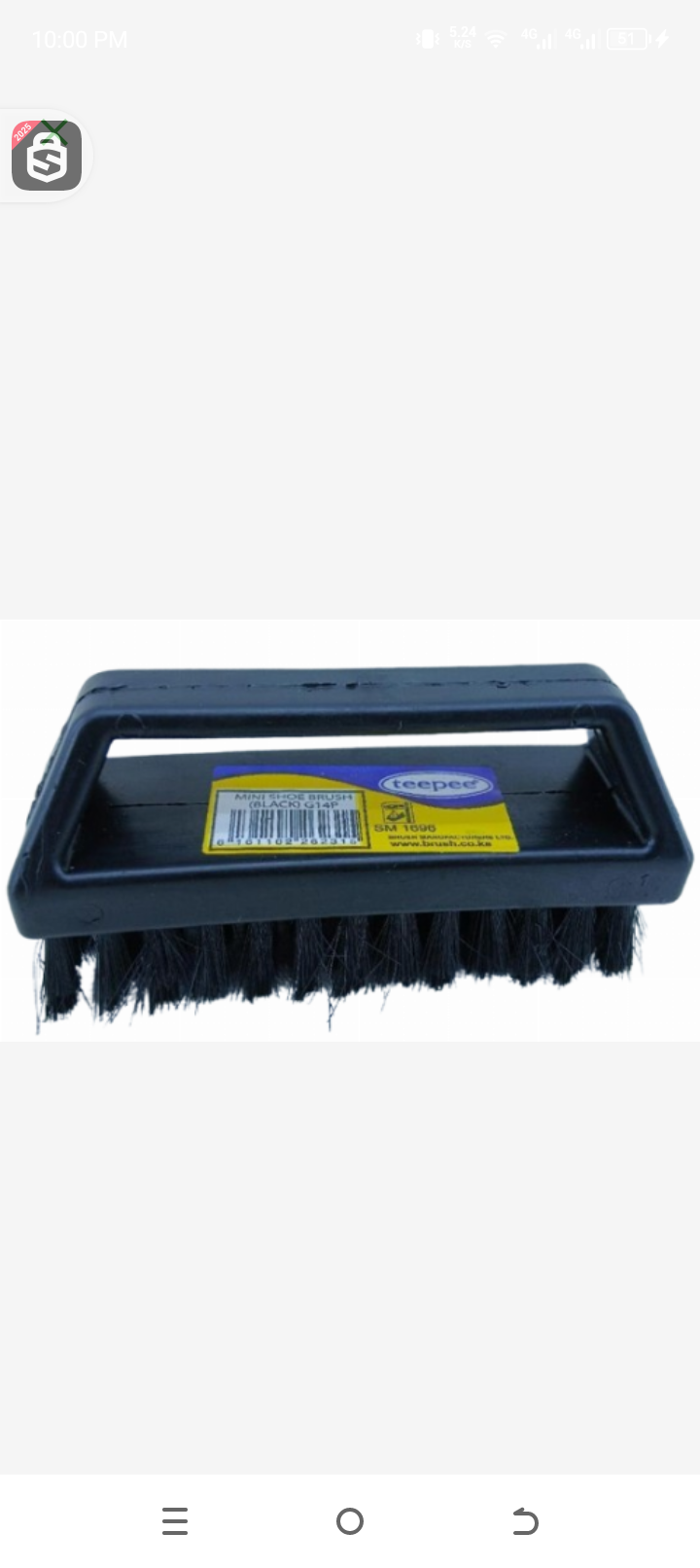 Teepee mini shoe black brush g14p